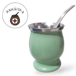 Mate acero inox verde + bombilla