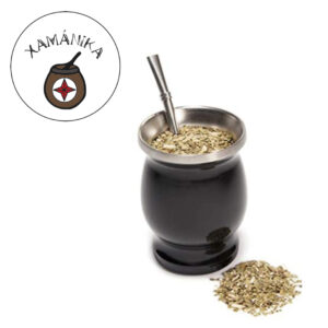 Mate acero inox negro+ bombilla filtro de cuchara