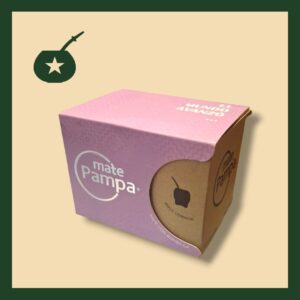 Mate pampa lila + bombilla en su caja original