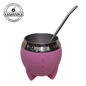 Mate Torpedo Rosado Interior Acero Inox. y exterior Acrílico+ Bombilla