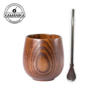 Mate de madera + bombilla