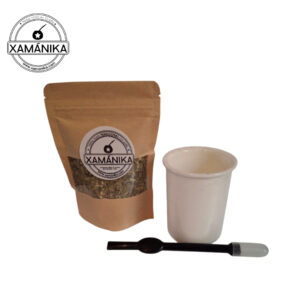 combo principiante mate ceramica blanco+bombi plastica negra + yerba mate 50 gramos