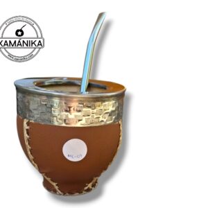 Mate estilo imperial beige + Bombilla (MC07)