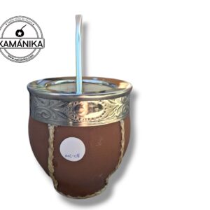 Mate estilo imperial beige + Bombilla (Mc08)
