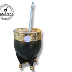 Mate Imperial negro con base + Bombilla (Mc-15)
