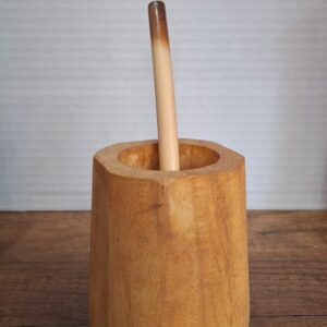 MATE MADERA GEOMETRICO+ BOMBILLA  BAMBU