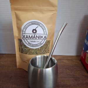 COMBO MATE ACERO INOX PEQUEÑO+ BOMBILLA + YERBA 100 GRAMOS