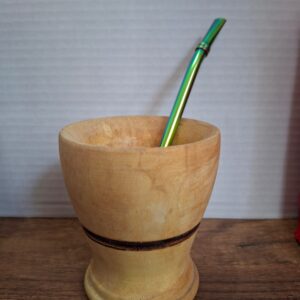 MATE MADERA  CALIZ+ BOMBILLA
