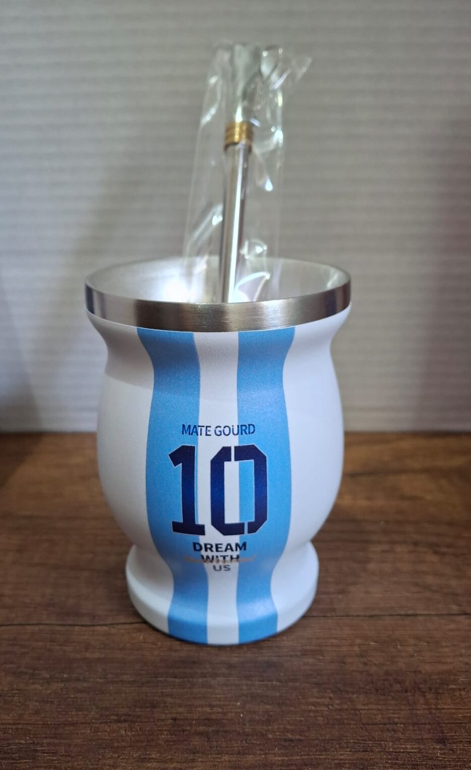 MATE ACERO INOX ARGENTINA + BOMBILLA
