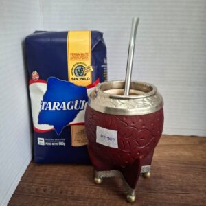 COMBO MATE TORPEDO CAFE PREMIUM Mt803+ BOMBILLA + YERBA MEDIO KILO TAZUL