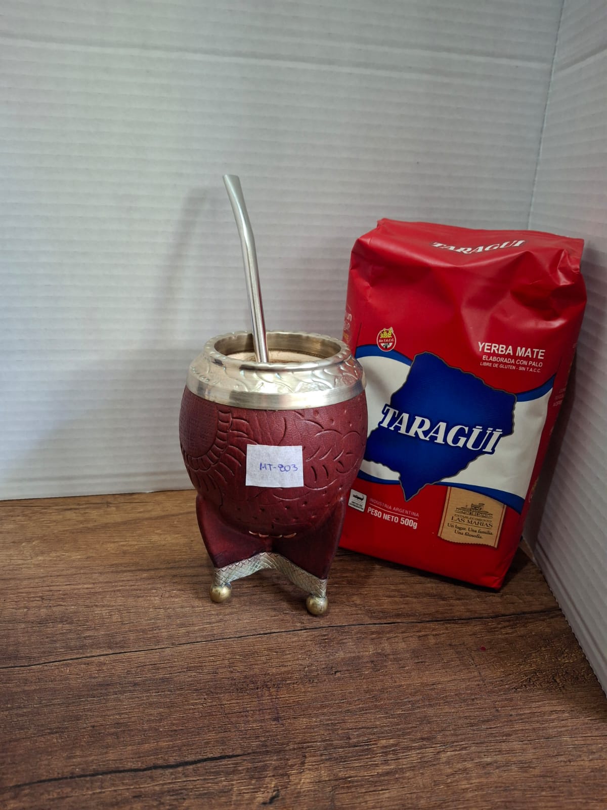 COMBO MATE TORPEDO CAFE PREMIUM Mt803+ BOMBILLA + YERBA MEDIO KILO TROJA
