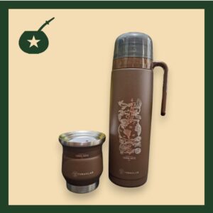 Combo Termolar Edición super limitada mate + Termo Mundial de la yerba mate Café