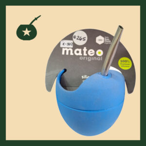 Mate Acrilico Azul + bombilla