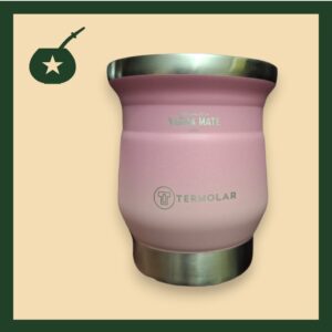 Mate Termolar rosado (edición super limitada con logo del mundial de la yerba mate 2026)