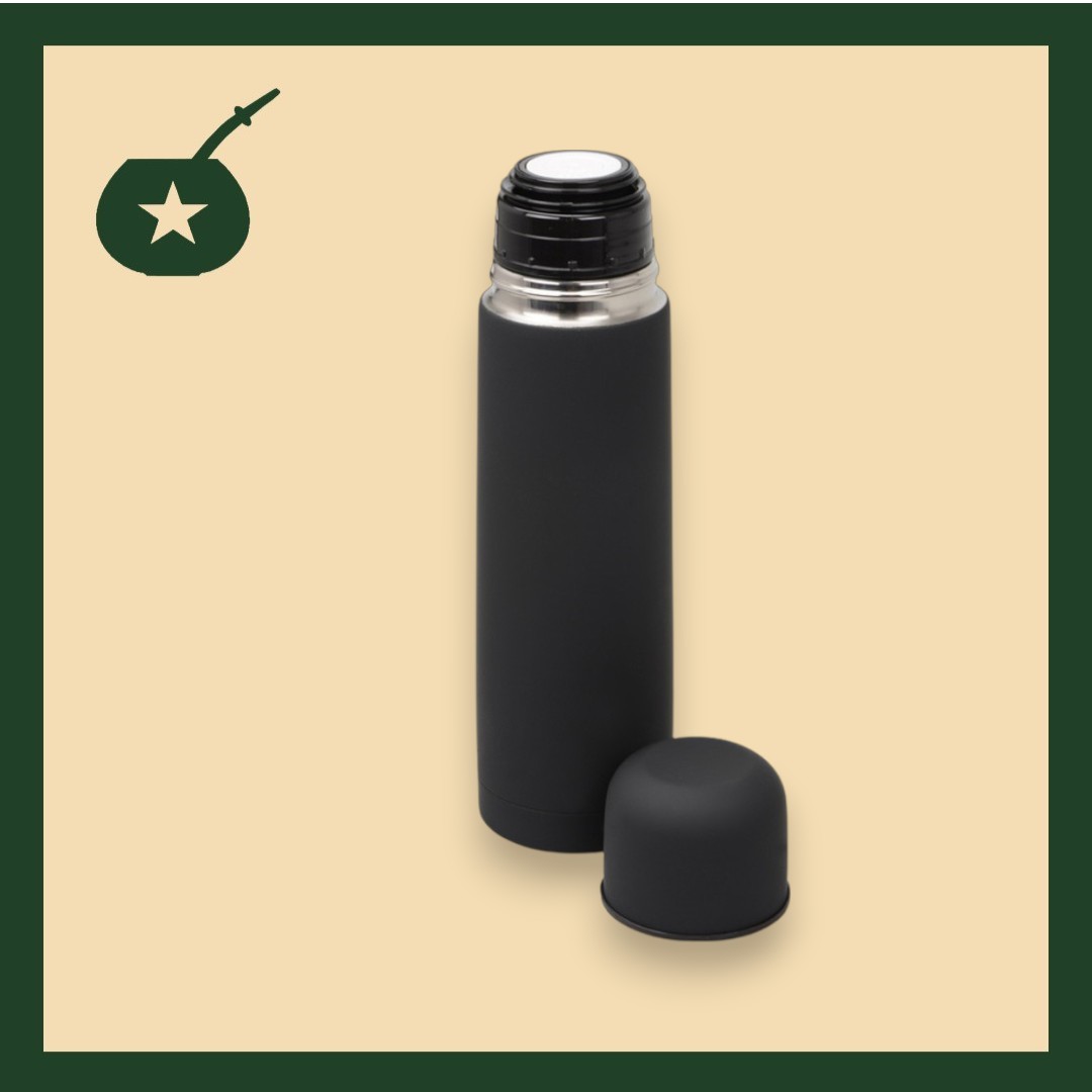 Termo de Acero Inoxidable medio litro Negro