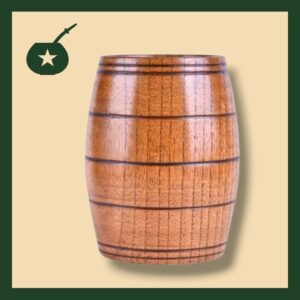 Mate de madera estilo barrilito