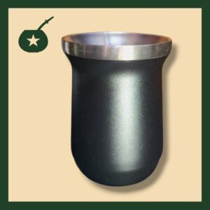 MATE NEGRO  ACERO ESTILO STANLEY