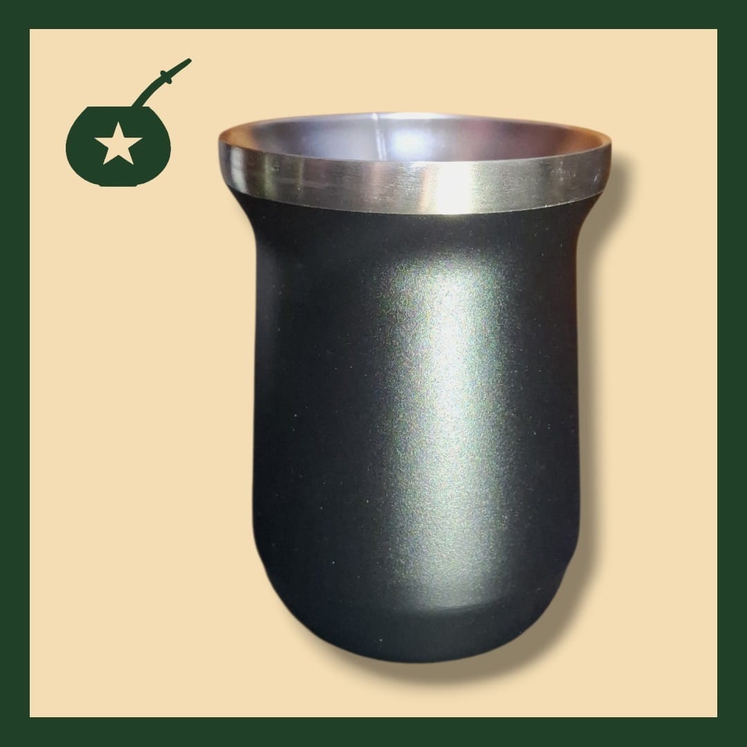 MATE NEGRO ACERO ESTILO STANLEY