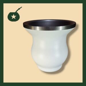Mate acedo inox blanco boca ancha