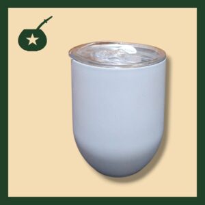 MATE blanco con tapa