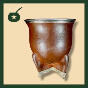 Mate camionero cafe con patitas interior calabaza