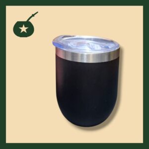 mate negro con tapa