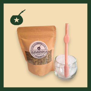 kit matero tamaño muestra (mate vidrio + bombilla plastica rosa + yerba mate 50 gms tradicional)