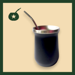 mate negro B acero inox sin tapa con bombilla plateada desarmable