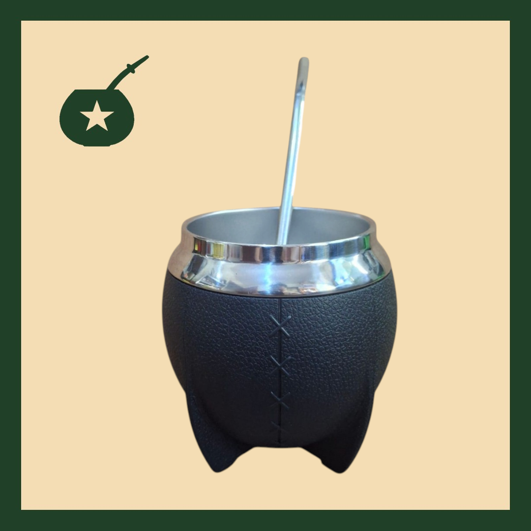 Mate Torpedo Negro Interior Acero Inox. y exterior Acrílico+ Bombilla